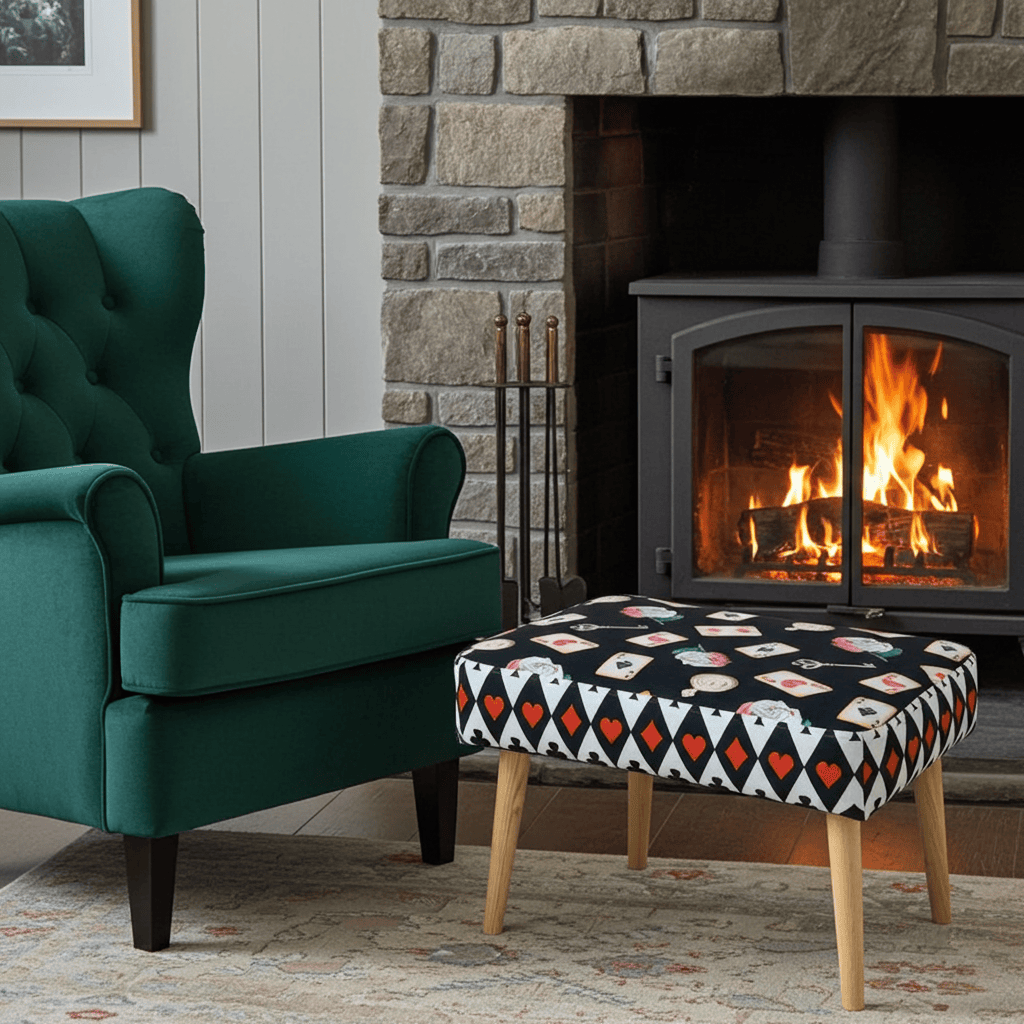 Handcrafted Velvet Footstool – Orvito Collection