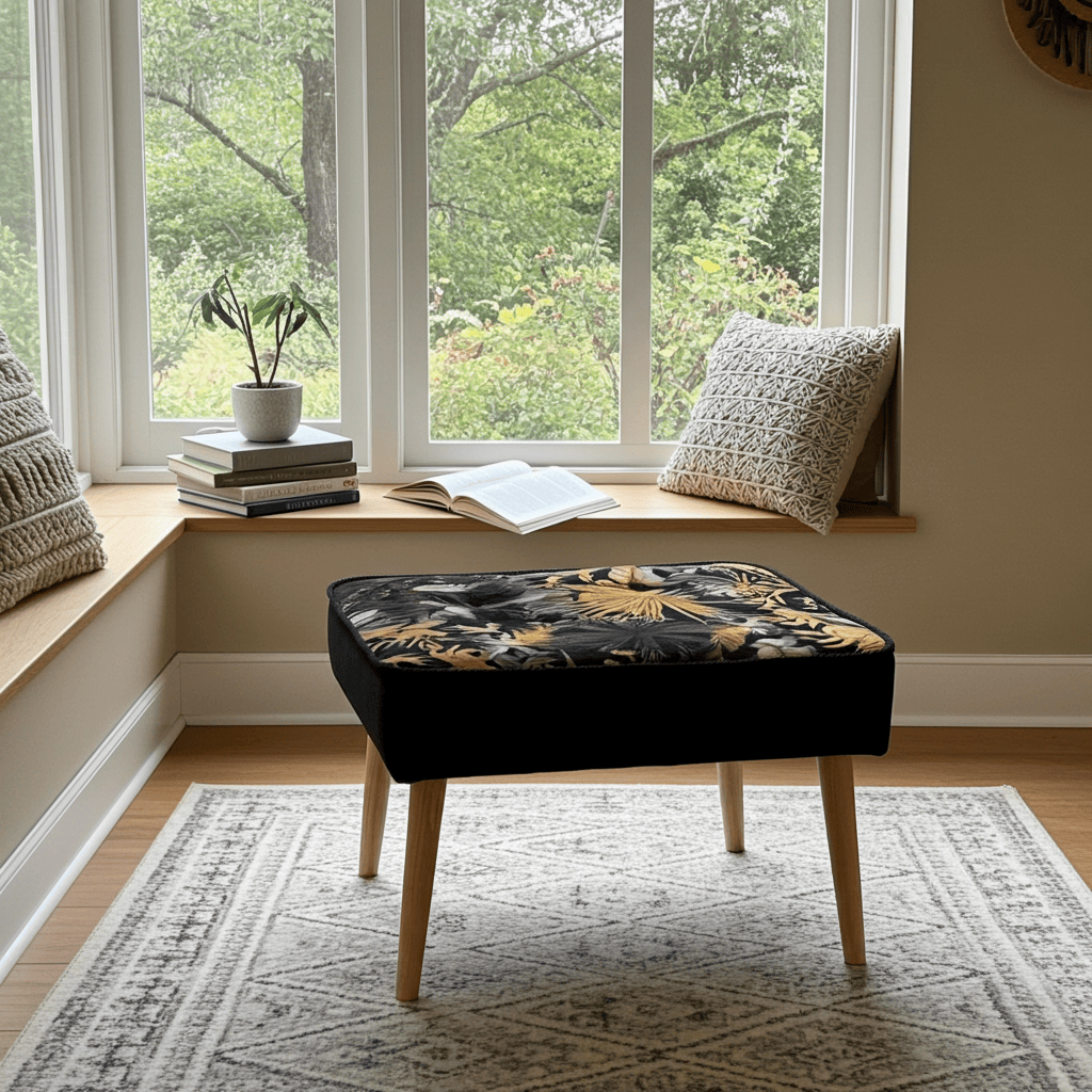 Handcrafted Velvet Footstool – Orvito Collection