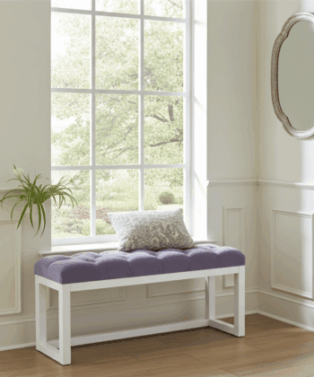 Lavender Velvet Visible Bench 100x30cm