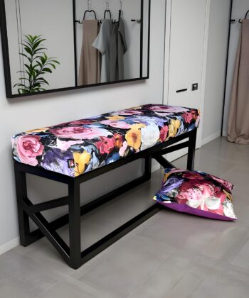 Metal Framed Bench 100x30cm EleganceEase