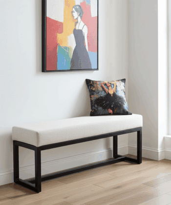 Metal Framed Bench Long UrbanChic – Handmade
