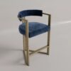 Mielno Barstool with fabric seat and metal frame, modern design.