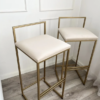Modern Bar Stool with Upholstered Seat