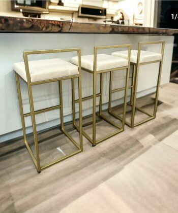 Modern Bar Stool with Upholstered Seat