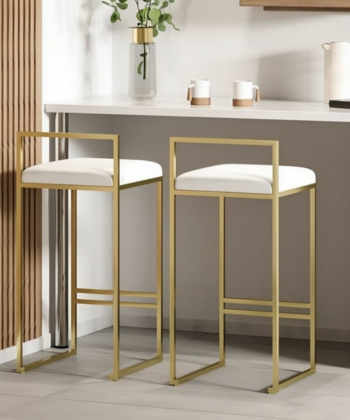 Modern Bar Stool with Upholstered Seat