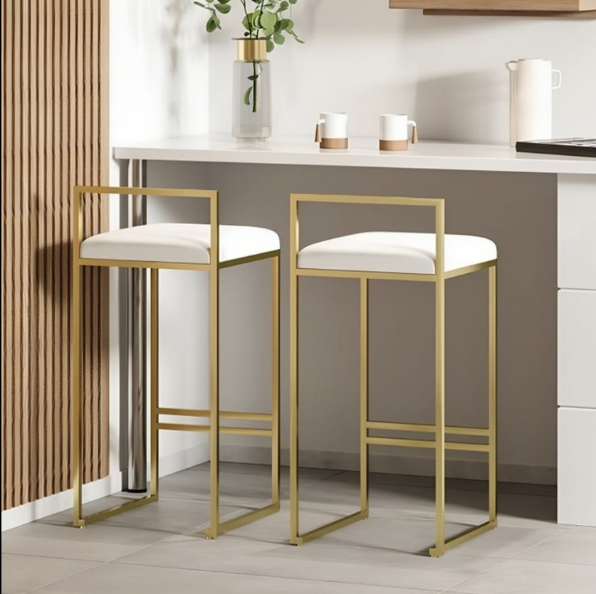 Modern Bar Stool with Upholstered Seat