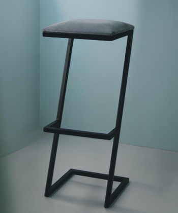 Modern Bar Stool with Upholstered Seat