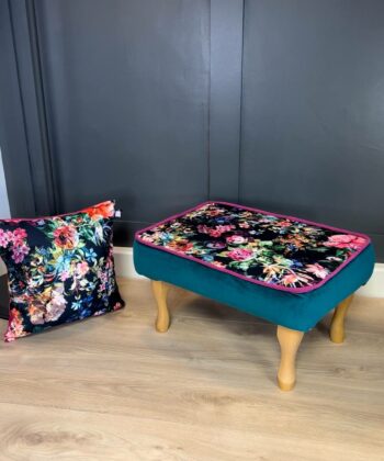 Handcrafted Velvet Footstool