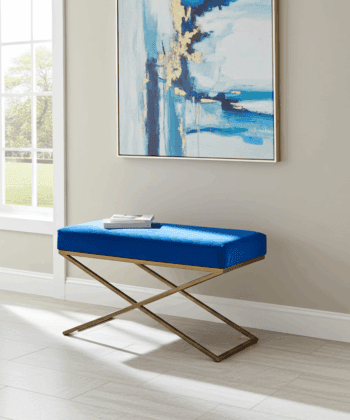 Sapphire X-Frame Bench: Modern Elegance for Irish Homes