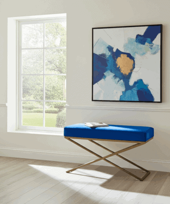 Sapphire X-Frame Bench: Modern Elegance for Irish Homes