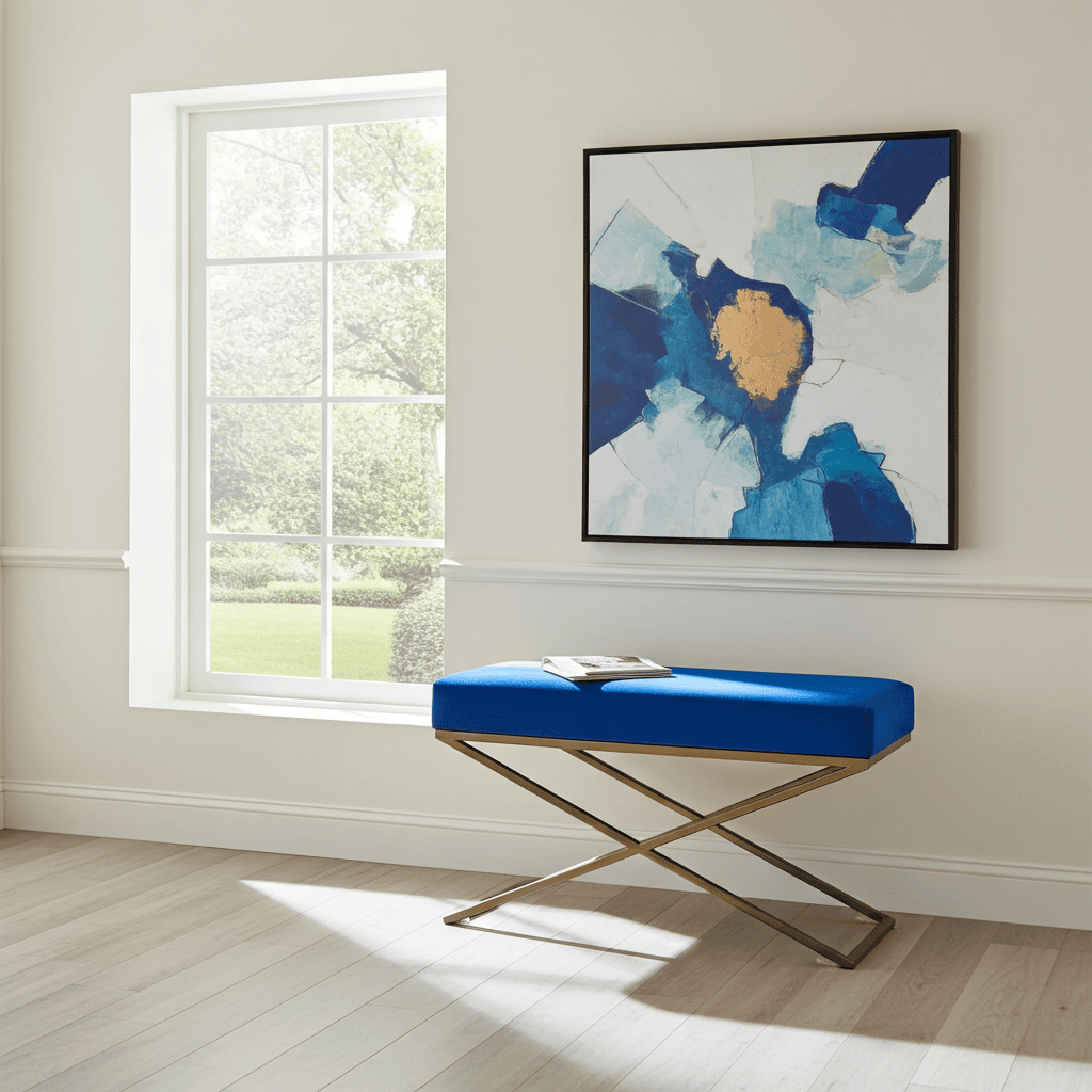 Sapphire X-Frame Bench: Modern Elegance for Irish Homes