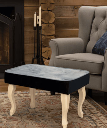 Velvet Footstool 60x40cm – Custom Comfort and Timeless Style
