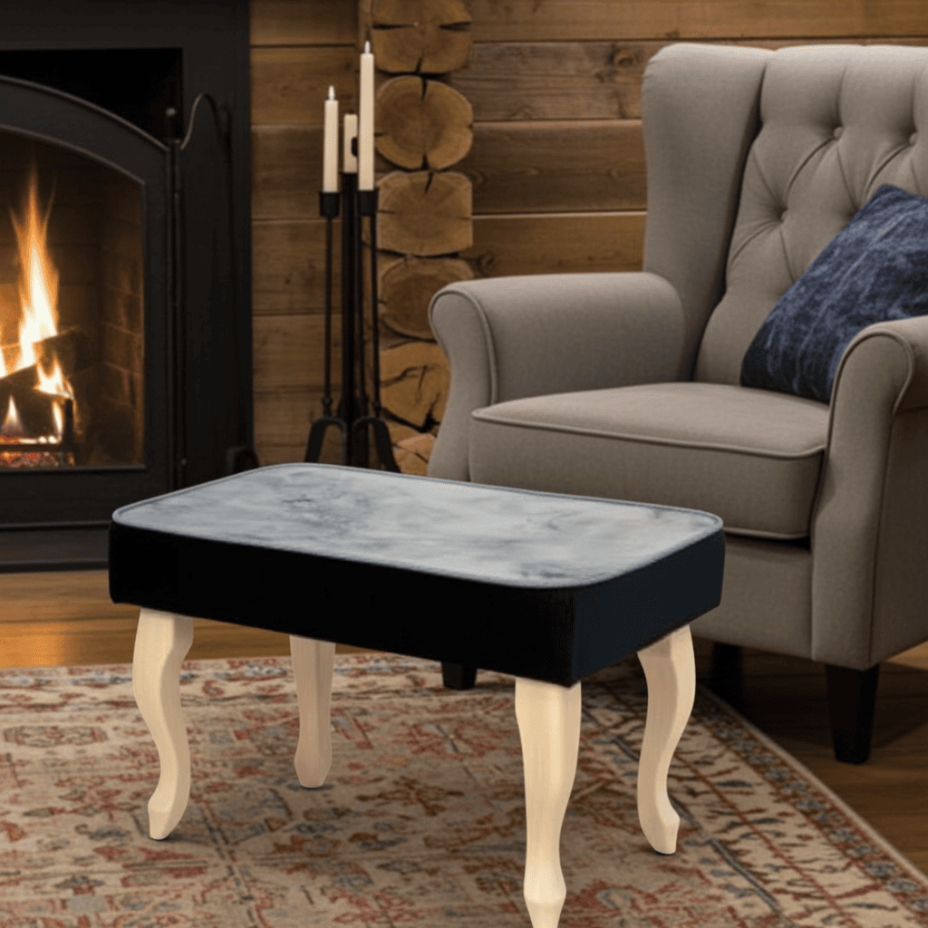Velvet Footstool 60x40cm – Custom Comfort and Timeless Style