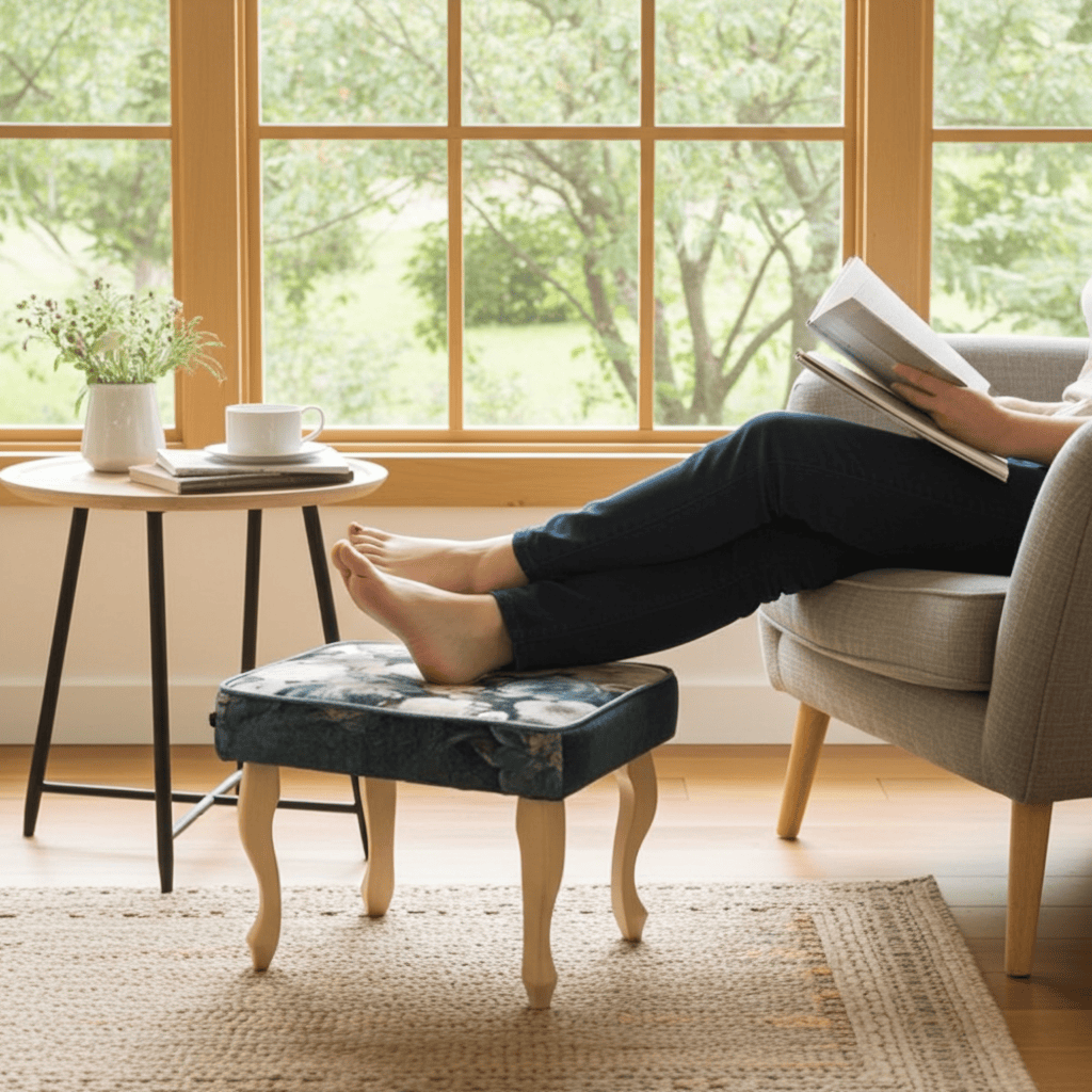 Velvet Footstool 60x40cm – Custom Comfort for Modern Living