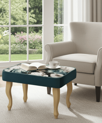 Velvet Footstool 60x40cm – Custom Comfort for Modern Living