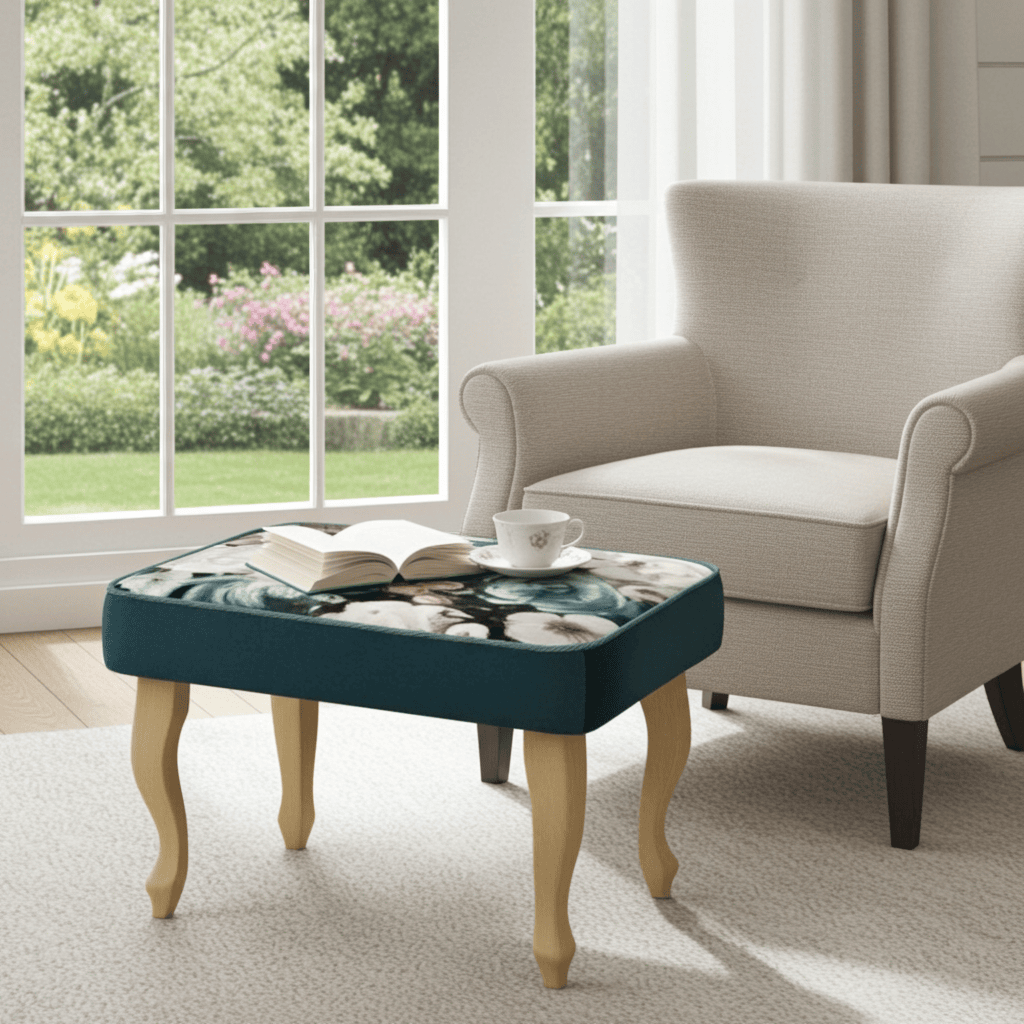 Velvet Footstool 60x40cm – Custom Comfort for Modern Living