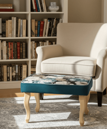 Velvet Footstool 60x40cm – Custom Comfort for Modern Living