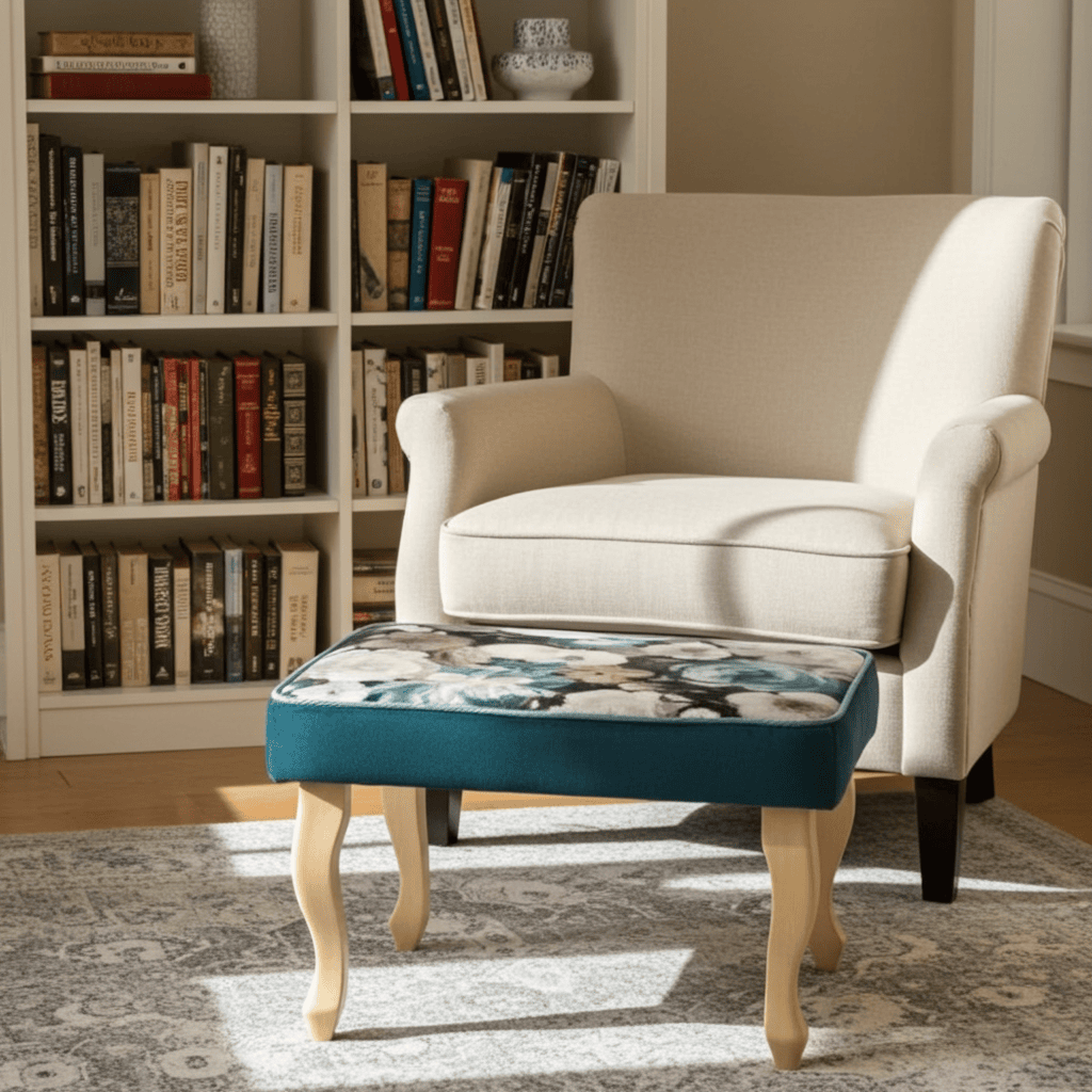 Velvet Footstool 60x40cm – Custom Comfort for Modern Living