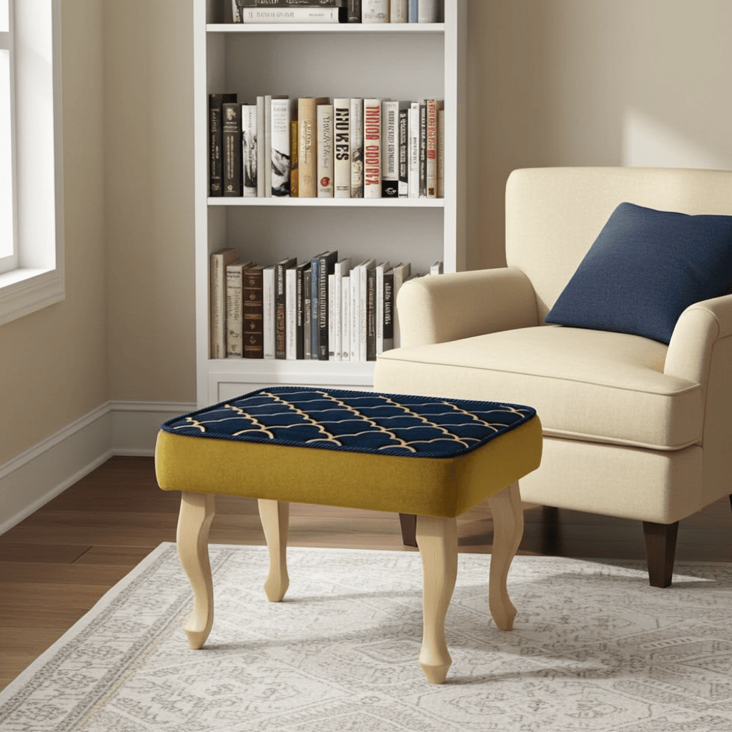 Velvet Footstool 60x40cm – Custom Elegance for Irish Interiors