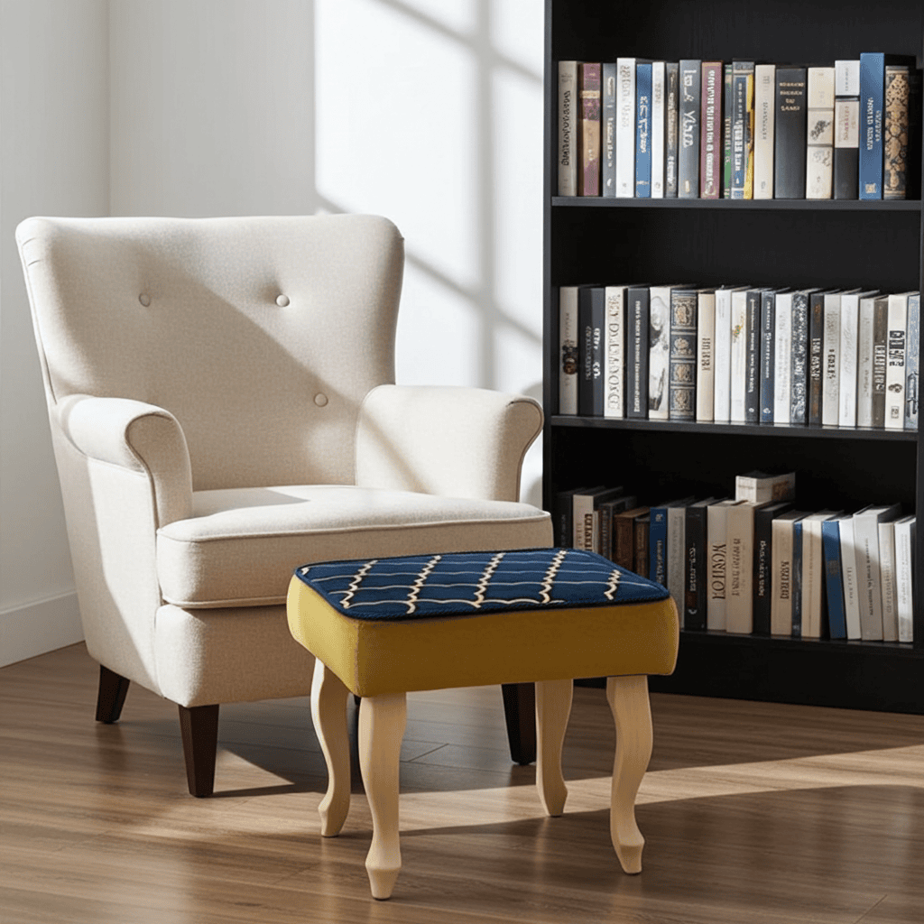 Velvet Footstool 60x40cm – Custom Elegance for Irish Interiors