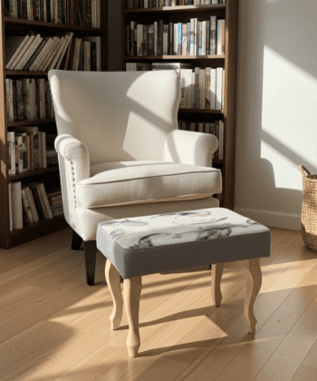 Velvet Footstool 60x40cm – Customisable Comfort and Style