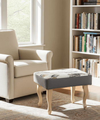 Velvet Footstool 60x40cm – Customisable Comfort and Style