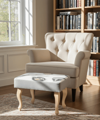 Velvet Footstool 60x40cm – Customisable Comfort and Style
