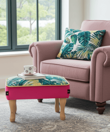 Velvet Footstool 60x40cm – Handcrafted Luxury for Every Room