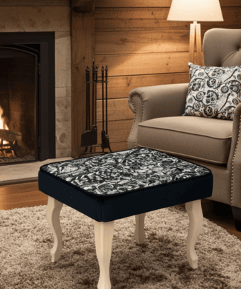 Velvet Footstool – Handcrafted Elegance for Modern Homes