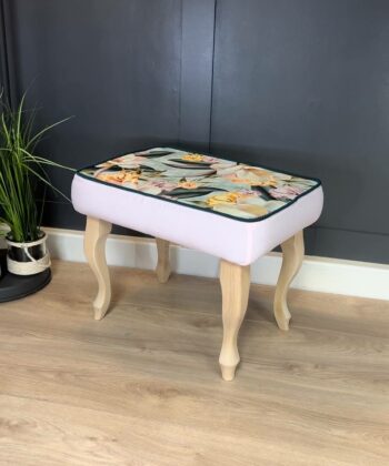 Velvet Footstool – Handcrafted Versatility for Modern Homes