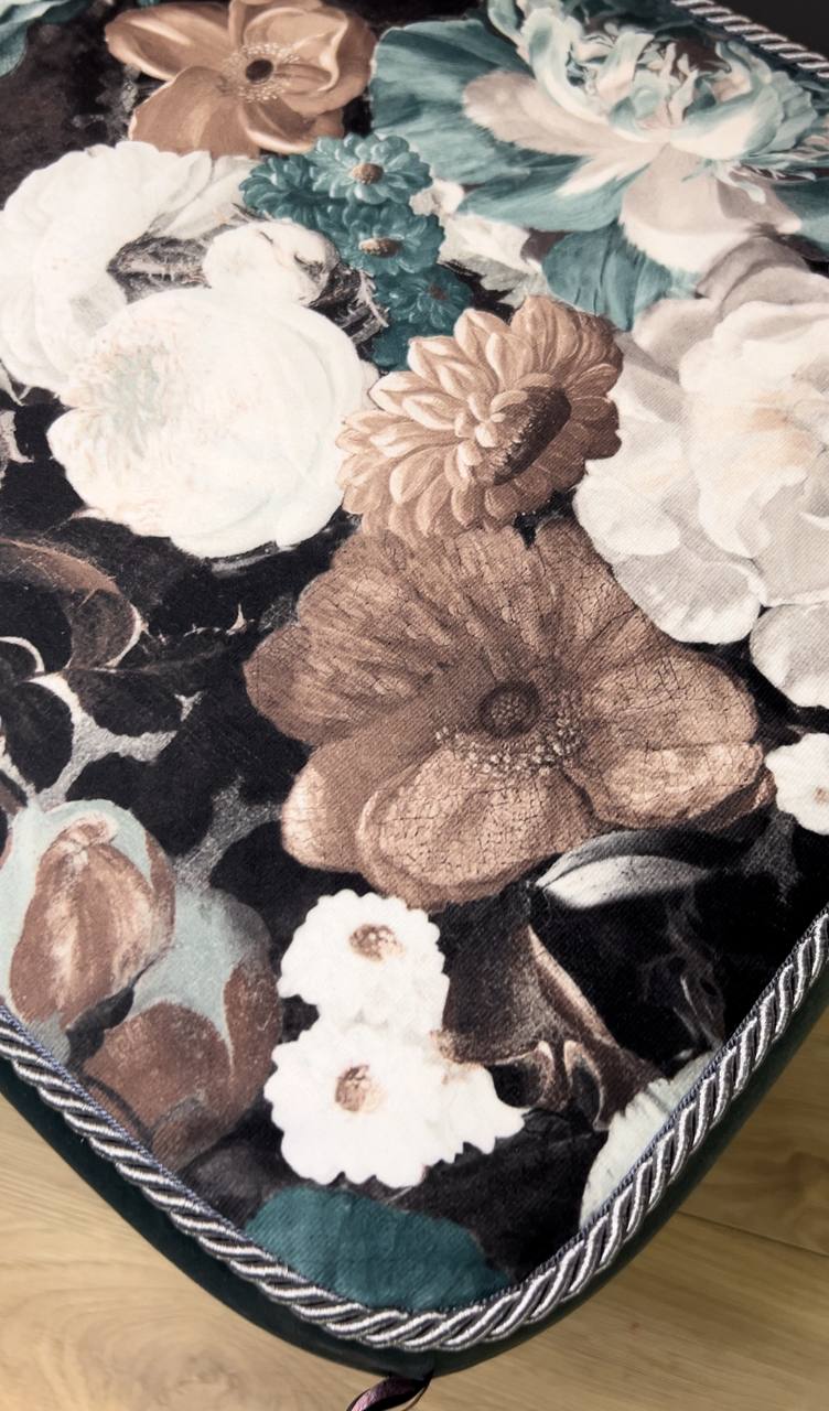 Velvet Footstool – Handcrafted Versatility for Modern Homes