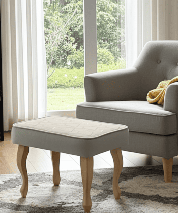 Velvet Footstool – Handcrafted Versatility for Modern Homes