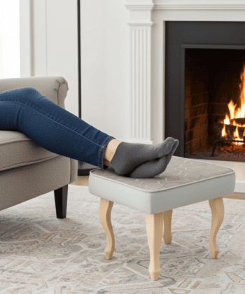 Velvet Footstool – Handcrafted Versatility for Modern Homes