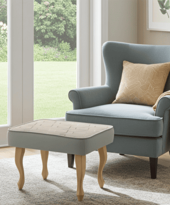 Velvet Footstool – Handcrafted Versatility for Modern Homes
