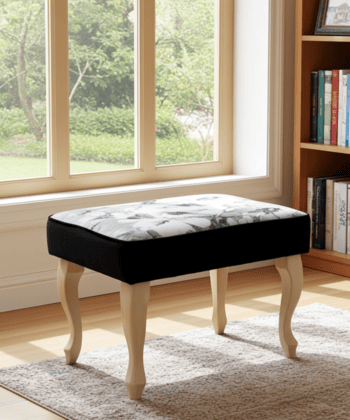 Velvet Footstool – Handcrafted Versatility for Modern Homes