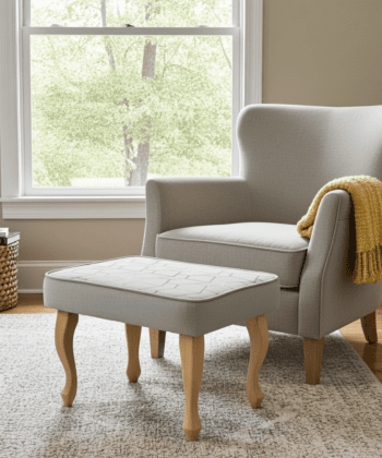 Velvet Footstool – Handcrafted Versatility for Modern Homes