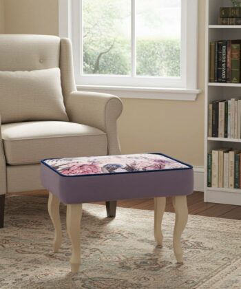 Velvet Footstool – Romantic Floral Elegance for Irish Interiors
