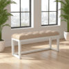 Velvet Visible Bench with Custom Alder Wood Frame