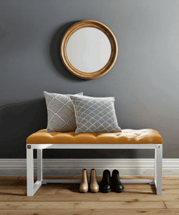 Visible Eco Leather Bench 100x40cm – Mustard Seat