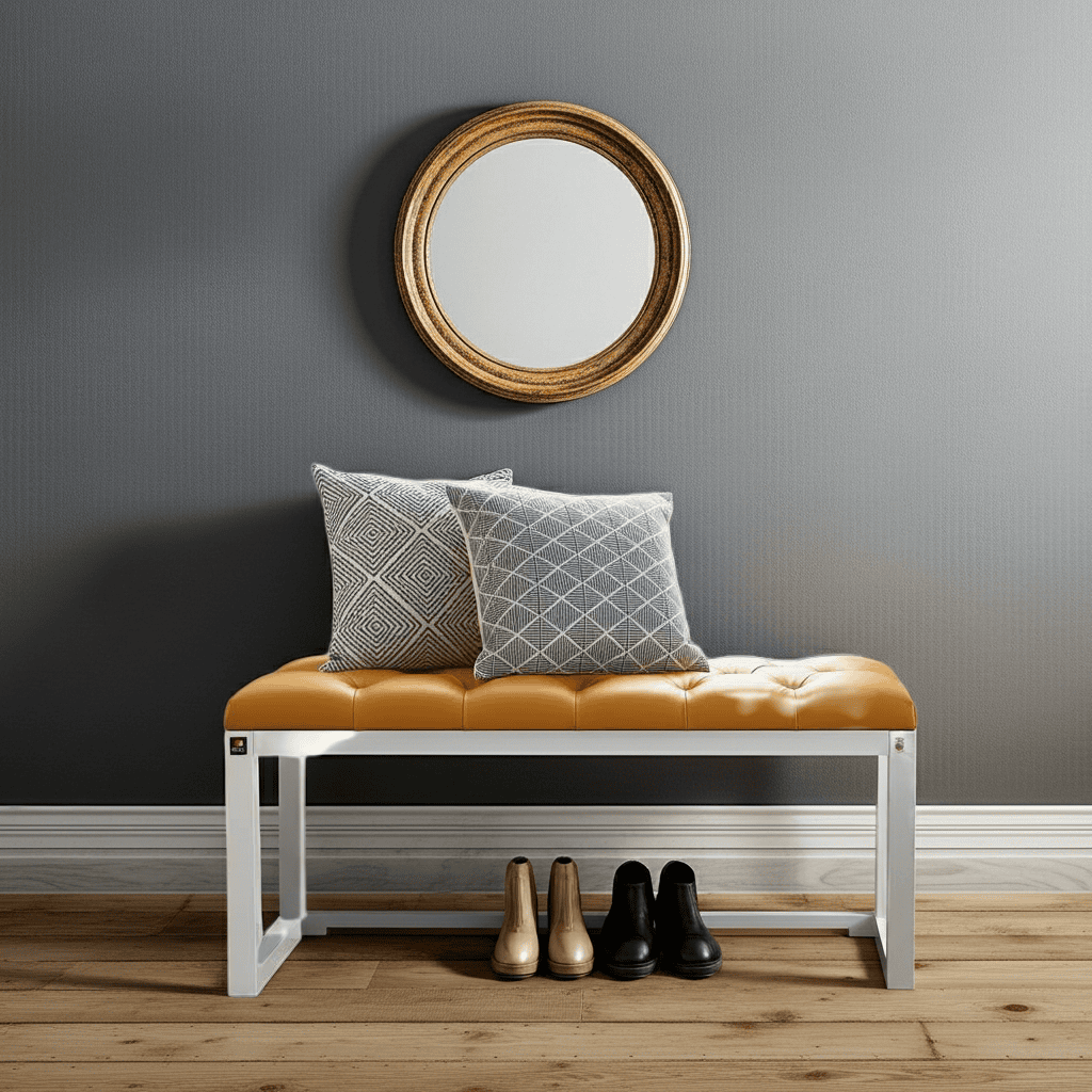 Visible Eco Leather Bench 100x40cm – Mustard Seat