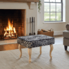 Leopard Luxe Velvet Footstool – Statement Pouffe for Irish Homes
