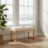 Luxury Wooden-Framed Velvet Bench – PouffeLove Visible Bench