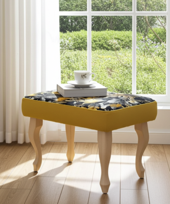 Verona Velvet Footstool – Elegant Accent for Your Home