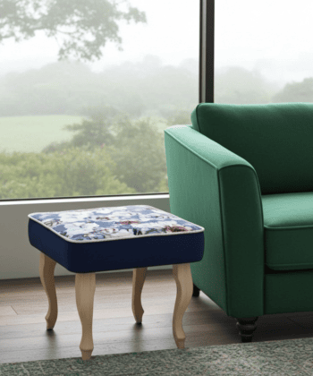 Blossom Velvet Elegance Footstool – Luxury Pouffe for Irish Homes