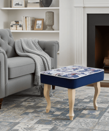 Blossom Velvet Elegance Footstool – Luxury Pouffe for Irish Homes