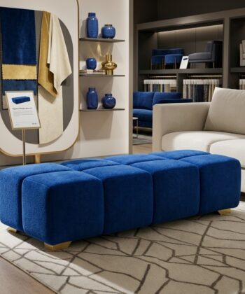 Bubble Pouffe & Ottoman Bench (3 Modular Sizes & Custom Options)