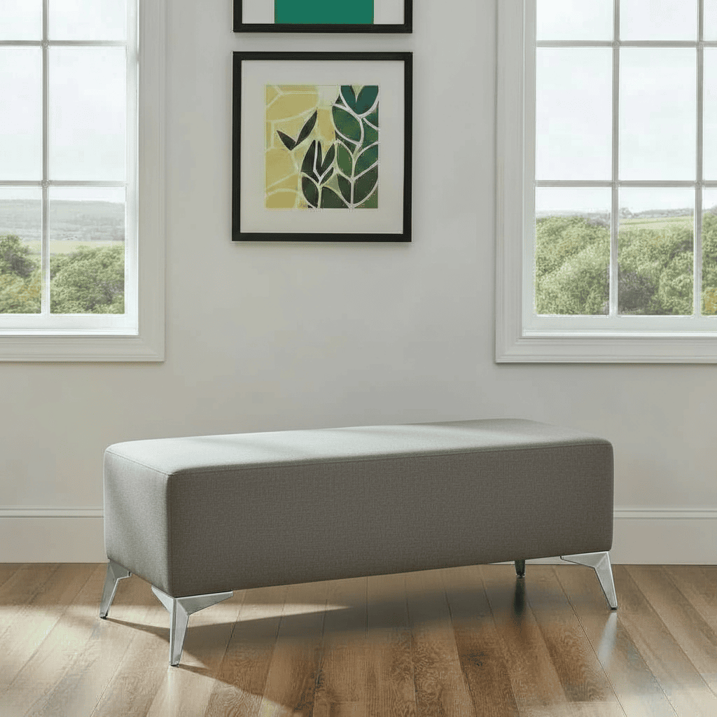 Handmade Velvet Bench with Gold Metal Legs ,Upholstery