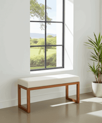 Premium Wooden-Framed Bench Handcrafted Irish Furniture