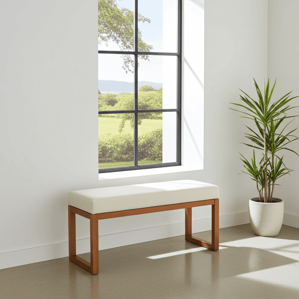 Premium Wooden-Framed Bench Handcrafted Irish Furniture