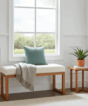 Premium Wooden-Framed Bench Handcrafted Irish Furniture